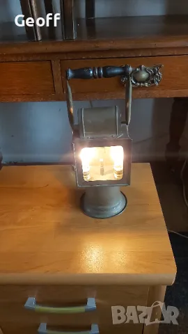 Antique hand/table Lamp; electric/Acetylene , снимка 1 - Антикварни и старинни предмети - 47923290