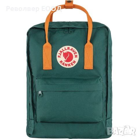 Раница Fjall Raven - Kanken, в цвят Arctic Green/ Spicy Orange, снимка 1 - Екипировка - 45282457