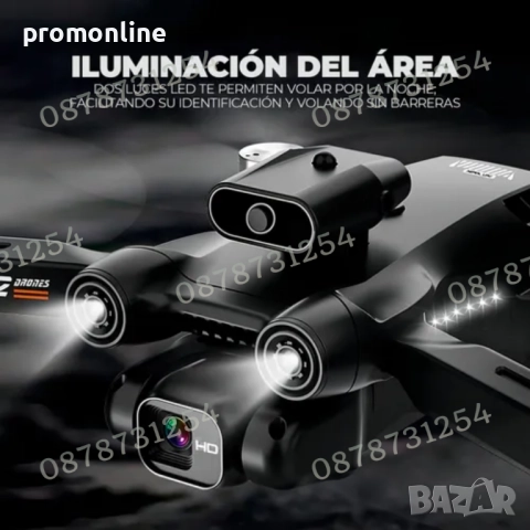 Безчетков дрон квадрокоптер двойна HD камера 8К 360 градуса 5G, снимка 9 - Други - 52239077