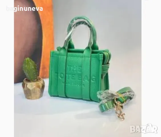Мини The Tote Bag зелена чанта, снимка 3 - Чанти - 50206541