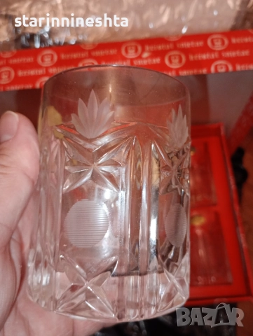 1979 година кристални чаши стар кристален комплект сервиз Югославия , снимка 9 - Антикварни и старинни предмети - 52620966