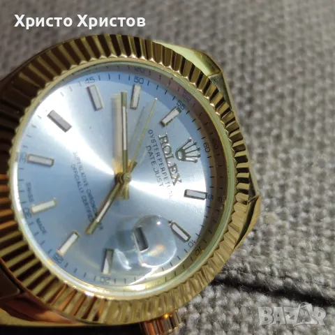 Дамски луксозен часовник Rolex Oyster Perpetual Datejust blue light , снимка 1 - Дамски - 46942277