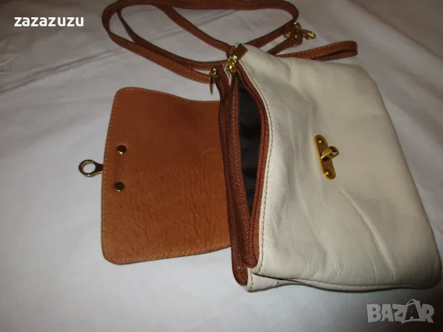 ЕСТЕСТВЕНА КОЖА малка дамска чанта - Moda in Italia, снимка 7 - Чанти - 49641690
