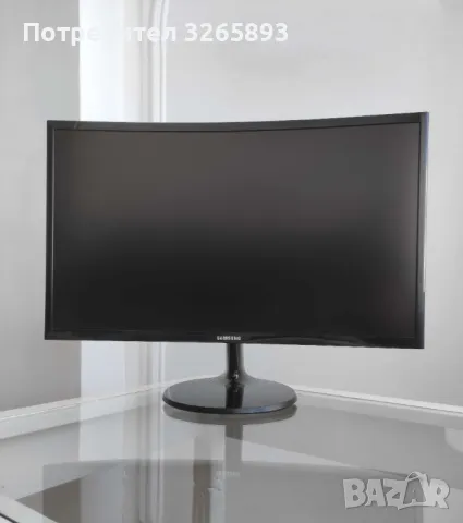 Монитор-SAMSUNG 24" C24F390FHU,LED, снимка 2 - Монитори - 48025292