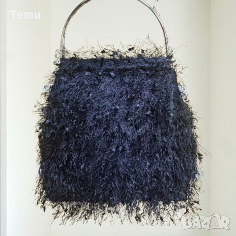 Атрактивна дамска текстилна чанта с кръгли дръжки, снимка 3 - Чанти - 45762437