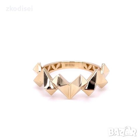 Златен дамски пръстен 1,76гр. размер:56 14кр. проба:585 модел:23073-4, снимка 1 - Пръстени - 45118629