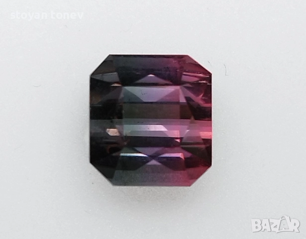 Уникален многоцветен турмалин абсолютно чист 4.55кт.! Сертифициран! Нов! , снимка 5 - Други - 51939550