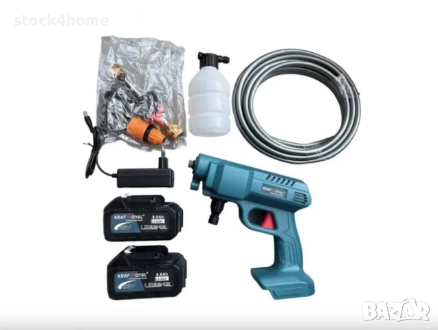 Комплект акумулаторна водоструйка KraftRoyal с 2 батерии в куфар , снимка 4 - Други инструменти - 52510180