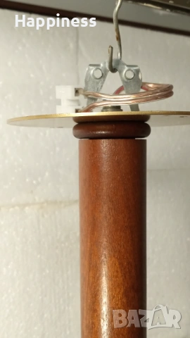 Абажур (Полилей) от месинг и дърво, снимка 6 - Лампи за таван - 53935917