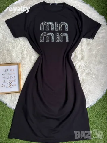 Памучна дамска рокля Miu Miu , снимка 2 - Рокли - 50414381