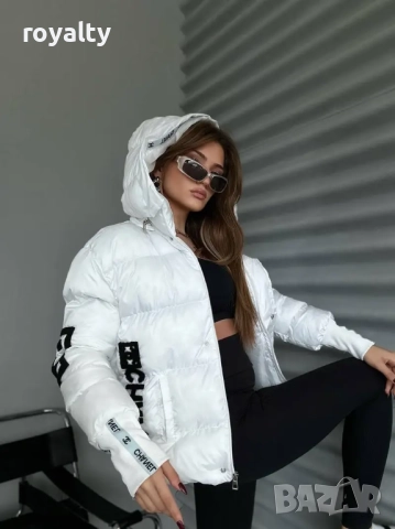 Ch🅰️nel Луксозно Бяло Зимно Дамско Яке 