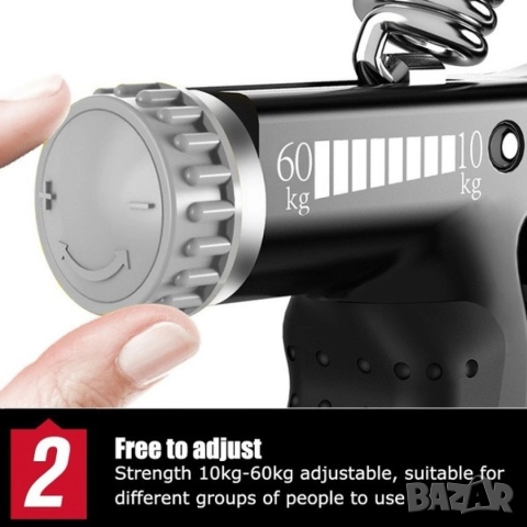 Регулируема фитнес ръкохватка грипър , снимка 3 - Други спортове - 52749405