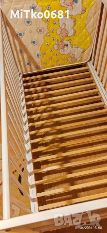 Бебешко легло Smagora 70x140 см като ново, бяло , снимка 5 - Спални и легла - 54149827