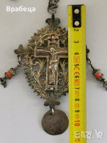 Възрожденски сребърен кръст, снимка 11 - Антикварни и старинни предмети - 45749618