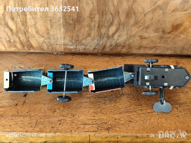 Продавам механична играчка, влакче. Произведено в СССР., снимка 4 - Антикварни и старинни предмети - 52222282