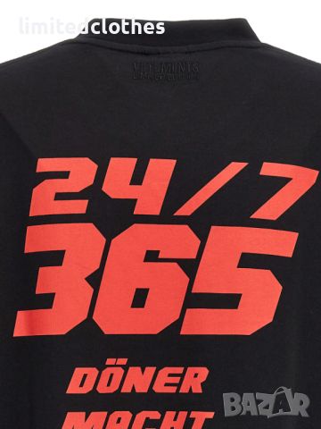VETEMENTS Black Doner Kebab Logo Print Oversized Мъжка / Дамска Тениска size S (L / XL), снимка 6 - Тениски - 46073877