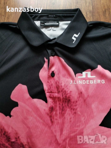 j.lindeberg tour tech golf polo - мъжка дизайнерска тениска КАТО НОВА Л, снимка 2 - Тениски - 54208234