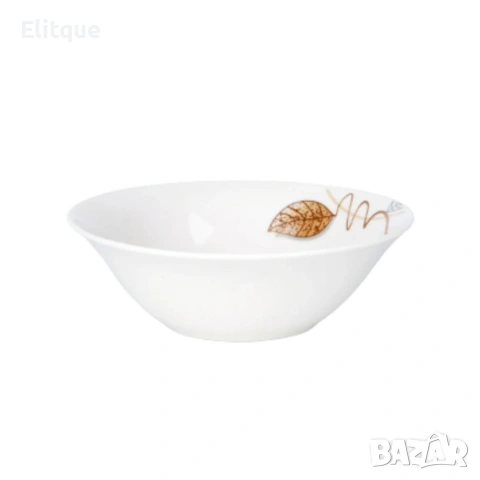 Стил и изтънченост за всяка трапеза - Комплект чинии 24 части с елегантен листен дизайн, снимка 5 - Други - 53302965