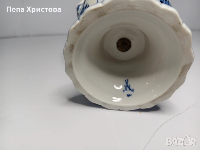 Meissen- ваза от немски порцелан, снимка 5 - Вази - 53663700