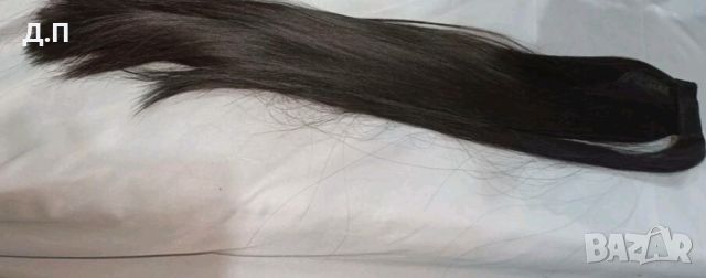Черна и кестенява опашка за коса/Синтетика, снимка 3 - Аксесоари за коса - 46296012