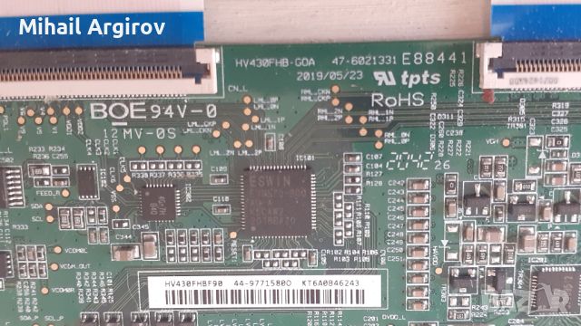 T-CON BOARD /ТИКОНИ/ ПЛАТКИ ПАНГЮРИЩЕ-1.13 /HV430FHB-GOA- 47-6021331/32T42-COK CTRL BD/.HV320FHB-N00, снимка 2 - Части и Платки - 46777217