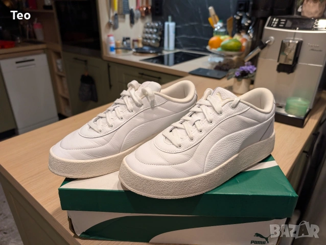 Puma CA Luxe бели кожени кецове 42,5