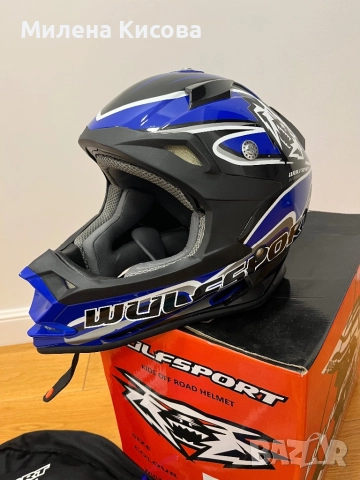 Детска мотокрос каска WULFSPORT - S, снимка 2 - Спортна екипировка - 53002462