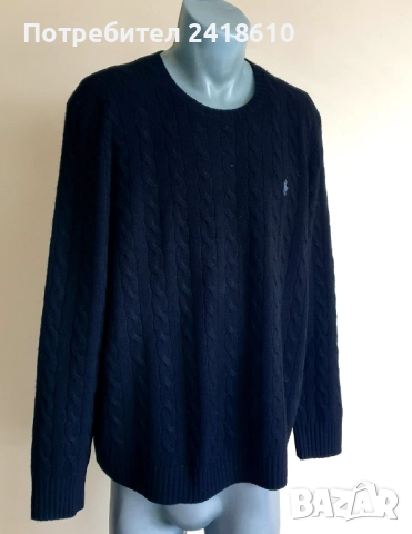 POLO Ralph Lauren Cable Wool / Knit Mens Size 2XL  ОРИГИНАЛ! Мъжки Пуловер!, снимка 9 - Пуловери - 52682682