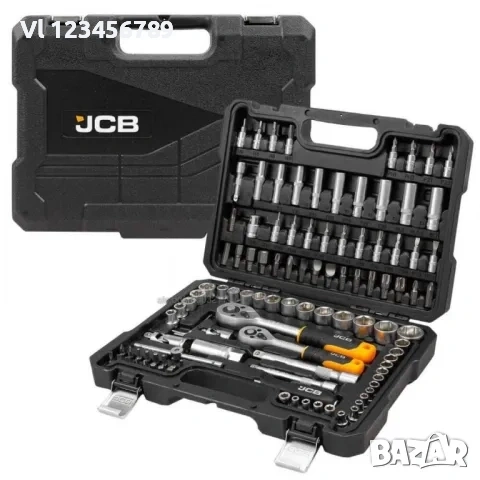 Гедоре 108 части 1/4”, 3/8”, 4-22мм JCB, снимка 3 - Гедорета - 53833659