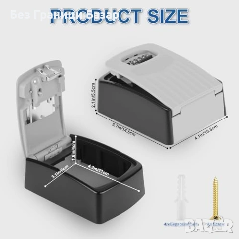 Нов Сейф за ключове за външен монтаж, алуминий, капак, 4-цифрен код, снимка 2 - Други стоки за дома - 53694161