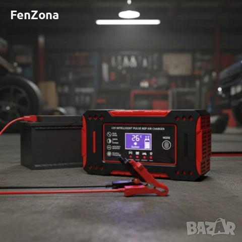 Зарядно за акумулатор с дисплей 12V 6A импулсно.12м гаранция, снимка 5 - Аксесоари и консумативи - 53961833