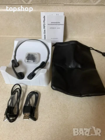 НОВИ Слушалки Open Ear Bone Conduction AS19, слушалки за спорт с 32 GB памет, MP3 костна проводимост, снимка 4 - Bluetooth слушалки - 50493444