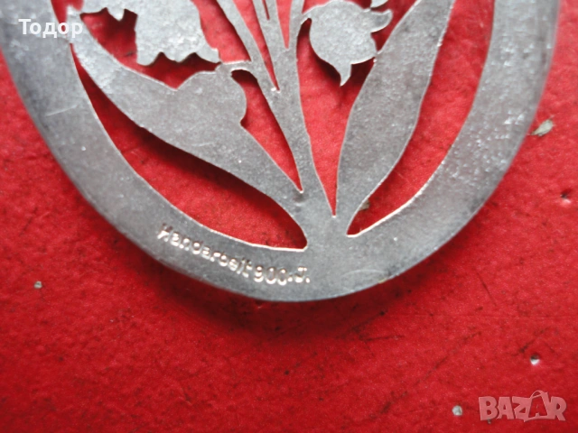 Уникален сребърно ажурно колие медальон 900, снимка 5 - Колиета, медальони, синджири - 53306018