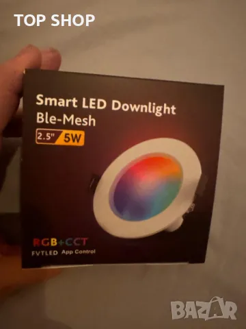 GEYUEYA Таванни LED вградени осветителни тела 5W RGBWC, димируеми, 350LM Smart APP Control, снимка 8 - Лед осветление - 49629116