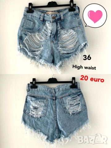 къси дънки jeans mom пола S 34/36, снимка 8 - Къси панталони и бермуди - 38135228