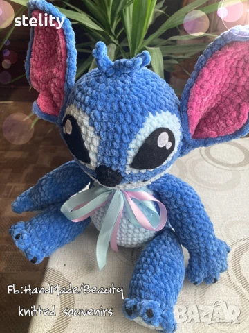 Плюшен плетен стич, снимка 3 - Плюшени играчки - 51124303