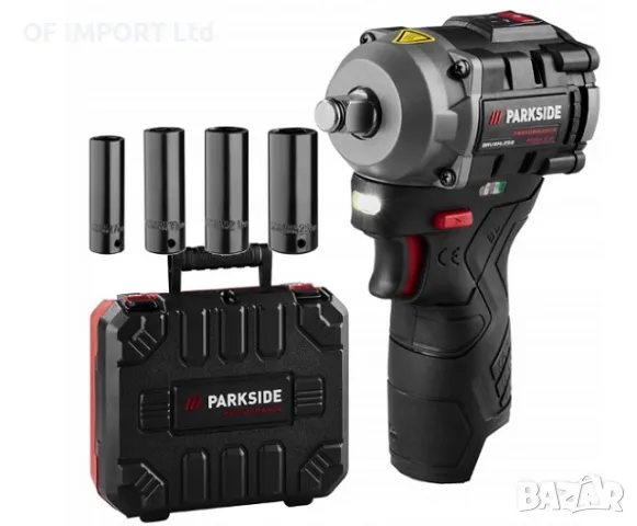 Безчетков Акумулаторен Ударен Гайковерт PARKSIDE Performance 12V Li-Ion 350Nm