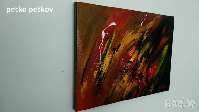 Абстрактна картина F58, снимка 3 - Картини - 50162792