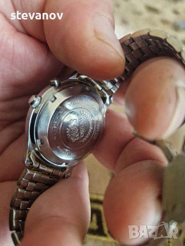 ориент циферблат зелен металик релеф, снимка 2 - Мъжки - 52231682