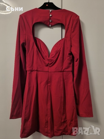 Червена рокля, снимка 3 - Рокли - 52767909