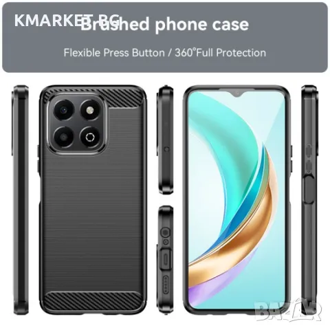 Honor X6b Удароустойчив Carbon Fiber Калъф и Протектор, снимка 4 - Калъфи, кейсове - 48505571