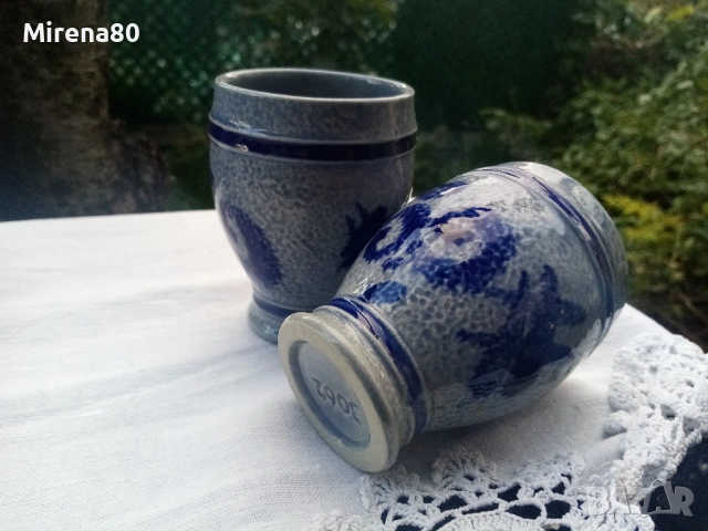 Сервиз за вино - немска солна керамика , снимка 3 - Сервизи - 52170737