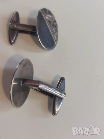 Антикварни сребърни копчета за ръкавели, снимка 7 - Колиета, медальони, синджири - 50393429