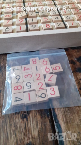 игра Судоку масивно дървено 22,5х23,5х3,1 см размер, с 99 броя плочки от луксозно масивно дърво, снимка 7 - Образователни игри - 51230238