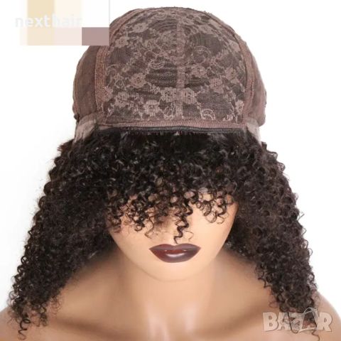 Къса афро къдрава естествена перука, снимка 3 - Аксесоари за коса - 46289503