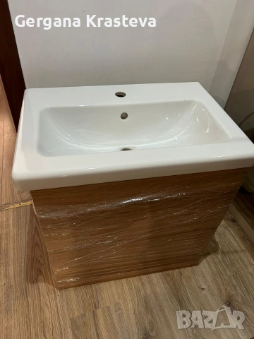 мивка с долен висящ шкаф за баня нови, снимка 8 - Мивки - 53864872