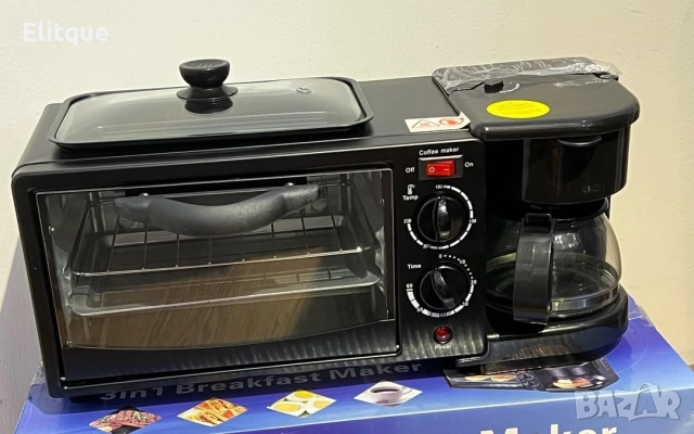 Многофункционална кухненска печка 3в1 – Тостер, Фурна и Кафемашина