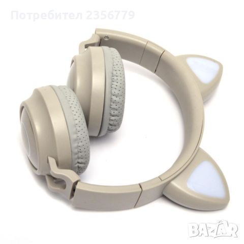 Безжични bluetooth слушалки със светещи ушички, снимка 4 - Слушалки и портативни колонки - 45648234