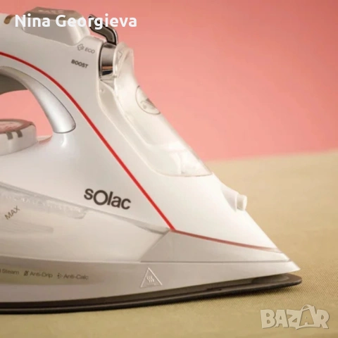 Ютия Solac Optima 3000 Ceramic – 3000W, 200 g/min парен удар, керамична плоча, снимка 3 - Ютии - 54182667
