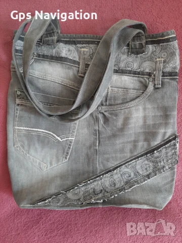 дънкови чанти-Ръчно изработени , снимка 2 - Чанти - 45608646